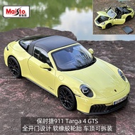 โมเดลรถ Porsche 911 Targa 4 GTS ของ Maisto ขนาด 118 ผลิตจากโลหะผสม ของสะสม ของเล่นจำลอง สำหรับเด็กอา