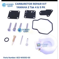 Repair Kit Carburetor suitable for Yamaha 4 & 5 PK 2 Stroke (Carburetor Repair) parts number: 6E3-W0