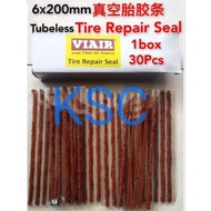 30Pcs Self Vulcanizing Tire Repair Plug Round Tubeless Seal Patch Car Backhoe Tyre Maintenance 圓形補胎膠