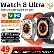 Watch8 Ultra Smart Sports Watch Silicone Strap Water Resistant Features Can be linked to your phone via APP Compatible with IOS/Android