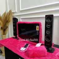 1 set of rasfur fur TV tablecloths measuring 100, 50 cm + plain TV headband, size 14-32 inches + rem