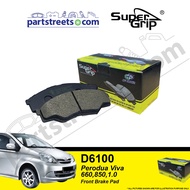 Super Grip Front Brake Pad - Perodua Viva 660/850 1.0 - D6100 (1set)