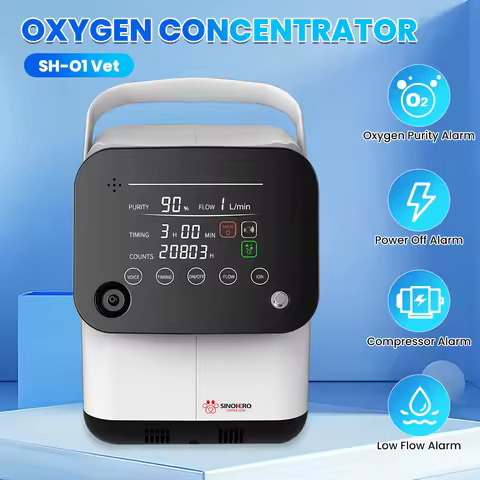 Veterinary Oxygen Concentrator Pet Dog Cat Animal Oxygen Concentrator HD Large Screen for Clinic Far