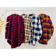 KEMEJA LABUH PETAK MUSLIMAH/BLOUSE/VIRAL/HOT SELLING ITEM KEMEJA LABUH VIRAL/KEMEJA MUSLIMAH MURAH/B