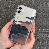 Photo frame case for iphone 15promax 14promax 11 13 12 7Plus X XS Max fashion ink landscape clouds cover