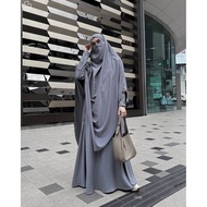(ASK FOR STOCK) GAMIS HAPPINESS MAHIRA/KHIMAR MAHIRA/ABAYA KNIT/KHIMAR PLAIN/KHIMAR ABAYA SET HAPPIN