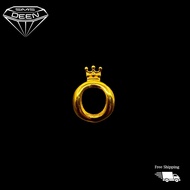 SMS DEEN Crown Ring Bead Charm , ±1.0GM -1.2GM - Gold 916 Emas - Loket Crown