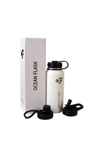 OCEAN FLASK Sports Water Bottle - 32 Oz 3 Lids Straw Lid Leak Proof (Straw, Spout and Handle Lid)- S