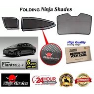 Hyundai Elantra 2017' Magnetic Ninja Shades Sunshade (5pcs)