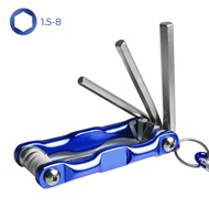 Kunci L Set Lipat 8In1 Kunci L Hexagonal H1.5-H8 Kunci L Torx T9-T40 Kunci L Set Mini - 6702