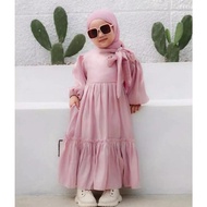 Arsyila Kids + Jilbab Baju Gamis Muslim Anak Usia dari 5-9 Tahun Dress