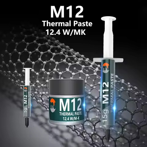 New High Performance Thermal Grease M12 thermal paste Plaster pasta termica 12.4W/mk 1/4/8/15/30g Fo