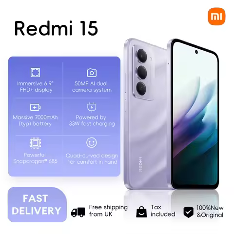 Xiaomi Redmi 15 4G 8+256GB Global Version Powered by Snapdragon® 685 Mobile Platform 144Hz 6.9" FHD+