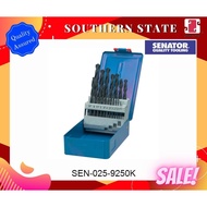 SENATOR 1-10mmx0.5mm OR 1-13mmx0.5mm HSS ROLL FORGED JOBBER DRILL SET 19PCS AND 25PCS SEN-025-9250K 