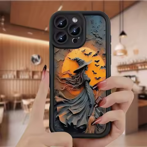 Dark Bat Witch Case for Samsung Galaxy A53 A50 A50S A36 5G A35 A34 A33 A32 A30 A26 A24 A23 A22 A20 A