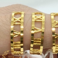 Xing Leong 916 Gold Rome Number Solid Ring / Cincin Nombor padu Emas 916