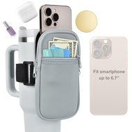 Water Bottle Pouch Compatible for Stanley Tumbler Quencher Adventure IceFlow Simple Modern with Hand