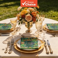 Tropical Rainforest Print Party Napkins – 33X33cm 10-20PCS – Birthday Wedding Outdoor Celebration Su