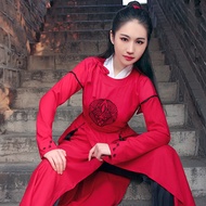 Hanfu round neck gown Hanfu female chivalrous style round neck gown performance costume