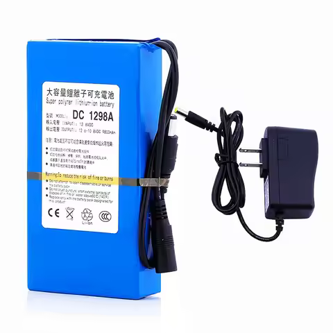 Original 12V 9800mAh Rechargeable Portable Lithium Polymer Battery Pack for CCTV Camera Wireless Tra