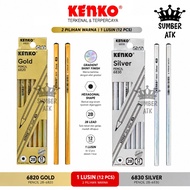 Pencil Kenko 2B-6820 Gold 2B-6830 Silver 2B 1 BOX 12 PCS
