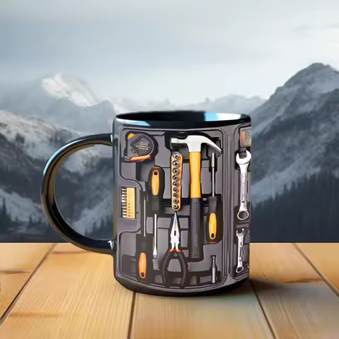 man's toolbox mug 11oz ceramic coffee mug father's toolbox cup father biethday gift mug