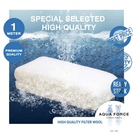 AQUARIUM WHITE FILTER MAT SPONGE WOOL / KAPAS PUTIH AKUARIUM - @ betta @ guppy @ aquarium  @ lobster air tawar AQUAFORCE