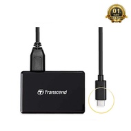 Đầu đọc thẻ nhớ ALL-IN-ONE Transcend RDC8 TypeC Gen 1 hỗ trợ khe microSD/SD/CF (Đen) phụ kiện 1986