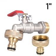 1 Inch Garden Brass Hose Connector Water Watering Pipe Hose Tap Fitting Adaptor