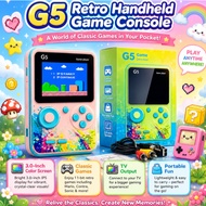 G5 HD Screen Macaron Handheld Game Console Contra Mini Arcade 500 Game Charging Portable Game Player