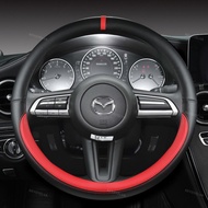 Microfiber Leather Car Steering Wheel Cover High Quality For Mazda CX-3 CX-4 CX-5 CX-7 CX-8 CX-9 CX-30 Auto Accessories