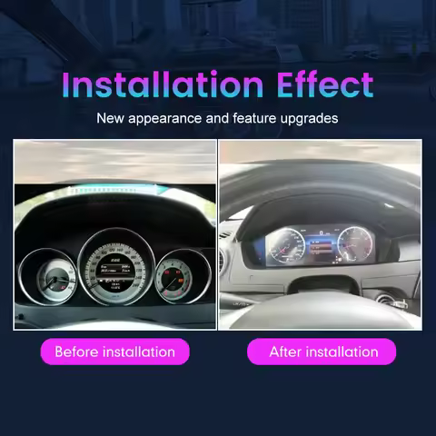 12.3" LCD Digital Dashboard Cluster For Benz C W204 NTG4.5 2012-2014 Speedometer Virtual Instrument 