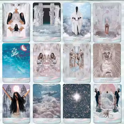 10.4*7.3cm Salt Water Oracle Deck 55 Pcs Oracle Cards Help Clarify The World Around You Through A De