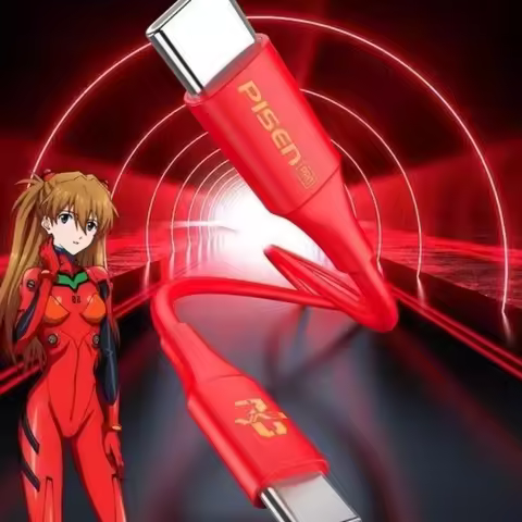 Neon Genesis Evangelion Charger Cable Asuka Langley Soryu 100W PD Double C Fast Charging Apple 15 16