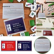 kn  Mahjong Scorecard Set Mahjong Strategy Card 2024 Mahjong Score Card Set Official National Mahjong League Hands Rules Mah Jongg Instruction Cards 4pcs Pack