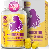 Myo-Inositol & D-Chiro Inositol,Inositol Gummies with Vitamin D3, Magnesium Glycinate, Omega-3, Fola