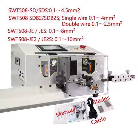 SWT508 0.1-10mm2 Section Wire Stripping Machine Scrap Cable Peeling Stripper Cutter Tool with Blades