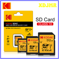 XDJMR Kodak SDXC Memory Card 512GB 256GB 128GB 64GB U3 V30 4K High Speed Full Size SD Cards For Camera BXFBE
