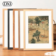 DX | 6” 8" 10" A4 11R A3 50*70cm Wooden Picture Frame Photo Frame Gambar Wall Decor Gift DIY Gift Fr