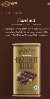 Whittaker's Hazelnut Block Chocolate
