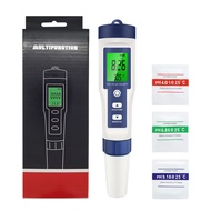 5 in 1 TDS Meter มัลติพารามิเตอร์ PH EC TDS 5-In-1ตัวทดสอบคุณภาพPH/EC (การนำไฟฟ้า) /TDS (Ppm)/ความเค