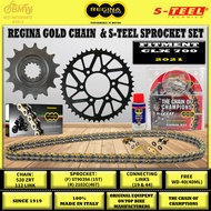 REGINA CHAIN + S-TEEL SPROCKET KIT CFMOTO CLX 700 (2021)｜520 ZRT / ZRA｜112L｜15T / 46T｜Z-Ring Sealed