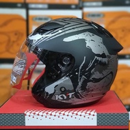 Helmet Kyt Dj Maru Venom Black Doff Helmet Kyt Djmaru Black Doff Venom Marvel Edition Original Sni