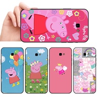 Soft black phone case for Samsung A5 A7 A9 A01 J2 J4 J5 J7 Prime SX40 Peppa Pig casing Anti fall pro