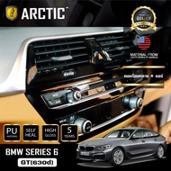 BMW Series 6 GT (630d) ฟิล์มกันรอยรถยนต์ ภายในรถ PianoBlack by ARCTIC - บริเวณคอนโซลกลาง + แอร์ 3 จุ