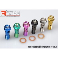 WR3 Titanium Double Coarse Thread Banjo Bolt