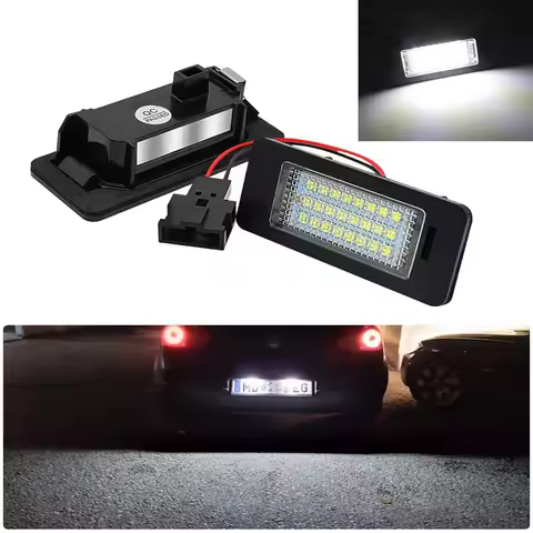 2PCS LED License Number Plate lamp 12V canbus For Audi A4 B8 A5 Q5 S5 TT A1 S4 A6 A7 2008-2013 Error