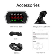 ซื้อ2839 .. WYOBD OBD2 P17ระบบ HUD สมาร์ทเครื่องวัดความเร็ว GPS แบบดิจิตอลสัญญาณเตือนภัยน้ำและน้ำมัน