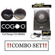 🇲🇾COMBO SET Active Subwoofer/underseat subwoofer Cogoo Full Range Speaker With Bass CAR SPEAKER 6X9" inch/8" inch
