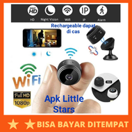 10 Mini WiFi IP Camera CCTV Wide Angle Nightvision 1080P / Kamera Cctv Pengintai Camp Pro Super Kecil Mini Sambung Nyambung Pantau Lewat Hp Wifi Jarak Jauh Tersembunyi Rahasia Tempel Viral Android Colokkan Listrik Charger Cas Full HD Indoor Outdoor Rumah